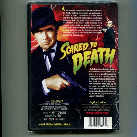 1947 Scared To Death DVD Movie - Picture 2 of 2